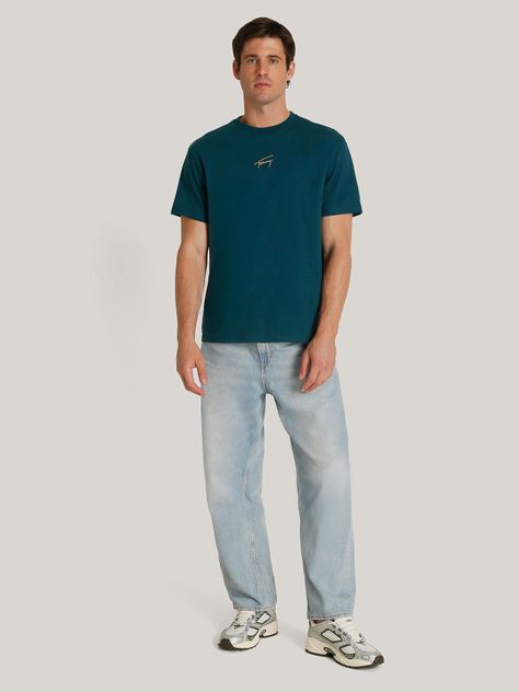 Polera Gold Signature Regular Fit Verde Tommy Hilfiger-1