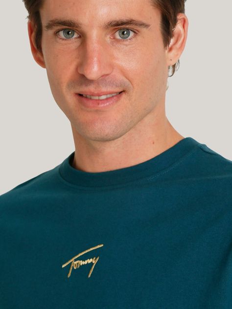 Polera Gold Signature Regular Fit Verde Tommy Hilfiger-3