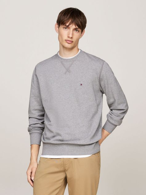 Polerón Solid Con Cuello Redondo Gris Tommy Hilfiger-0