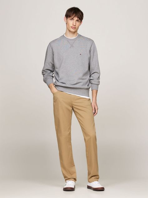 Polerón Solid Con Cuello Redondo Gris Tommy Hilfiger-1