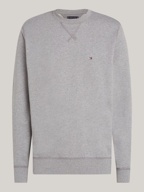 Polerón Solid Con Cuello Redondo Gris Tommy Hilfiger-4