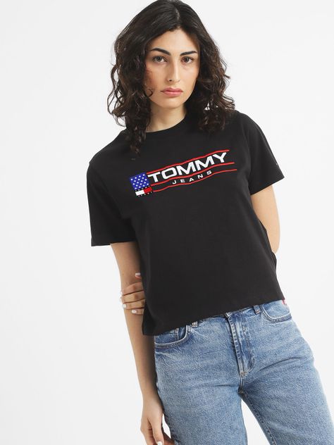 Polera Classic Modern Con Logo Negro Tommy Hilfiger-0