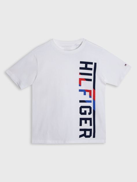 Polera De Niño Con Logo Bicolor Blanco Tommy Hilfiger-0