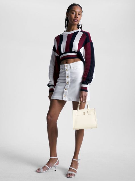 Tote City Summer Monogram Beige Tommy Hilfiger-1
