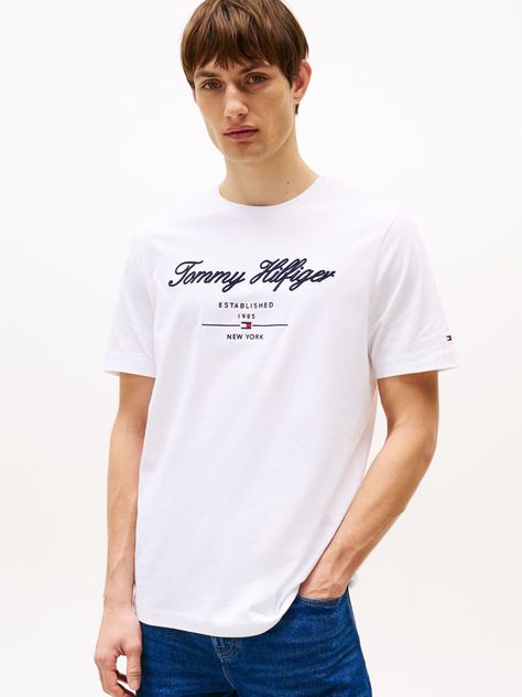 Polera Con Script Logo Blanco Tommy Hilfiger-0