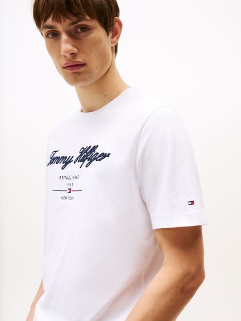 Polera Con Script Logo Blanco Tommy Hilfiger-3