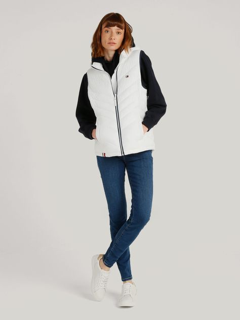 Parka Vest Light Weight Solid Blanco Tommy Hilfiger-1