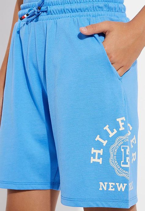 SHORT DE ALGODÓN LOGO CELESTE TOMMY HILFIGER-3