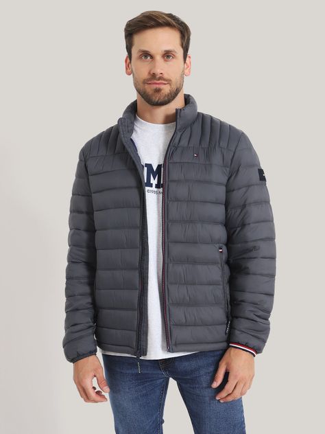 Parka Weight Quilted Gris Tommy Hilfiger-0