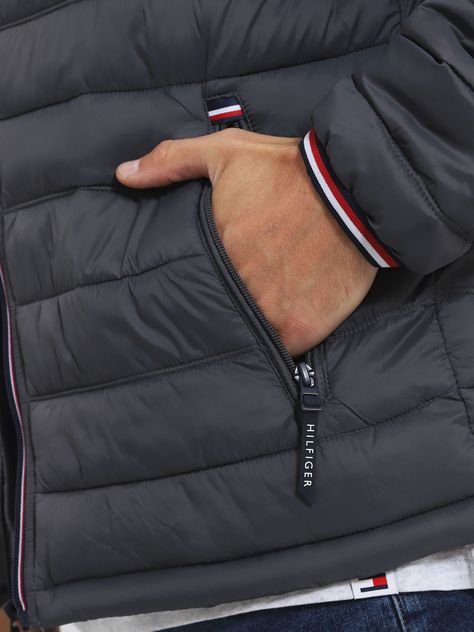 Parka Weight Quilted Gris Tommy Hilfiger-4