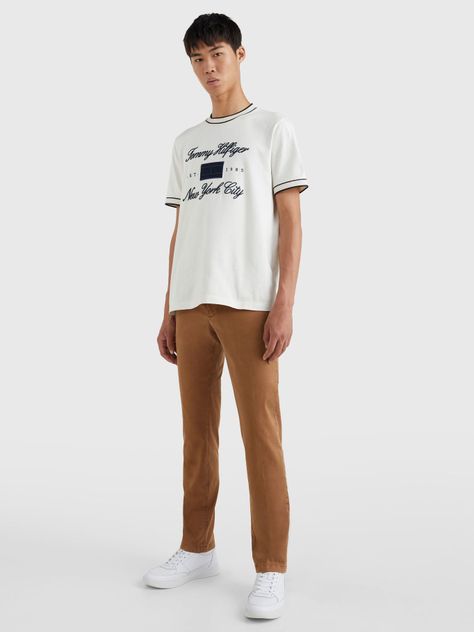 Polera Mixed Type Logo Blanco Tommy Hilfiger-1