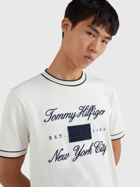 Polera Mixed Type Logo Blanco Tommy Hilfiger-3