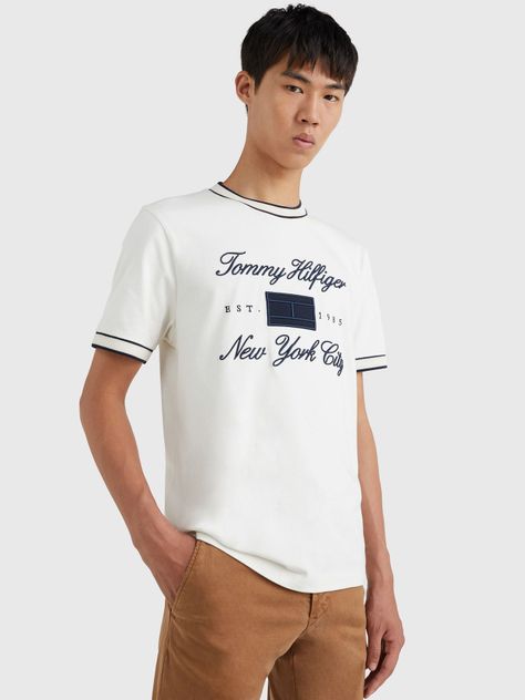 Polera Mixed Type Logo Blanco Tommy Hilfiger-0