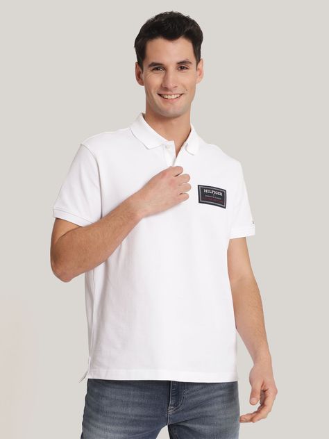 Polo Solid Label Con Logo Blanco Tommy Hilfiger-0