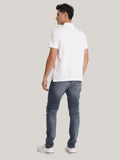 Polo Solid Label Con Logo Blanco Tommy Hilfiger-2