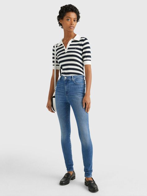 Jeans Harlem Alto Super Skinny Azul Tommy Hilfiger-1