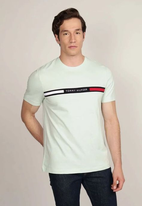 Polera Chest Insert Logo LZV Verde Tommy Hilfiger-0