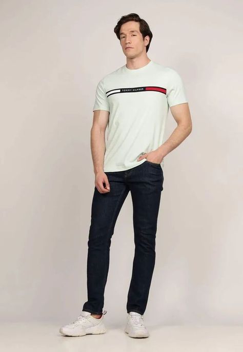 Polera Chest Insert Logo LZV Verde Tommy Hilfiger-1