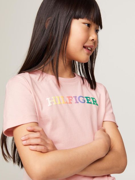 Polera Con Logo Niña Rosado Tommy Hilfiger-3