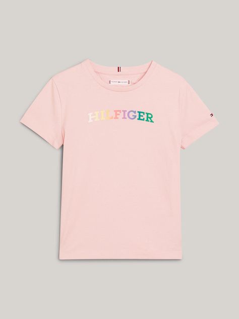 Polera Con Logo Niña Rosado Tommy Hilfiger-4
