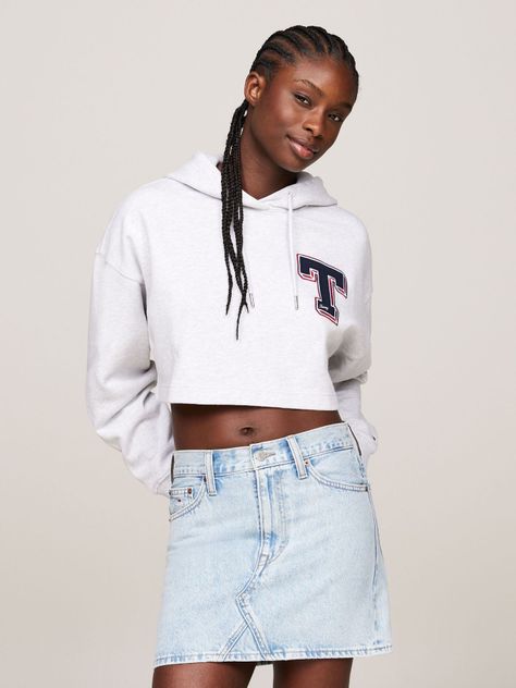 Polerón Hoodie Logo Letterman Blanco Tommy Jeans-0