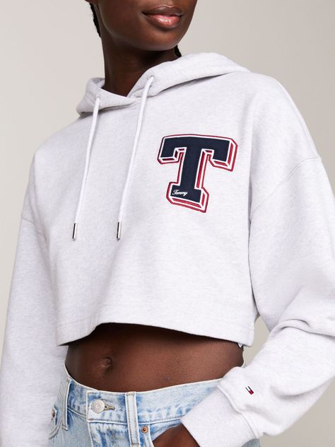 Polerón Hoodie Logo Letterman Blanco Tommy Jeans-3