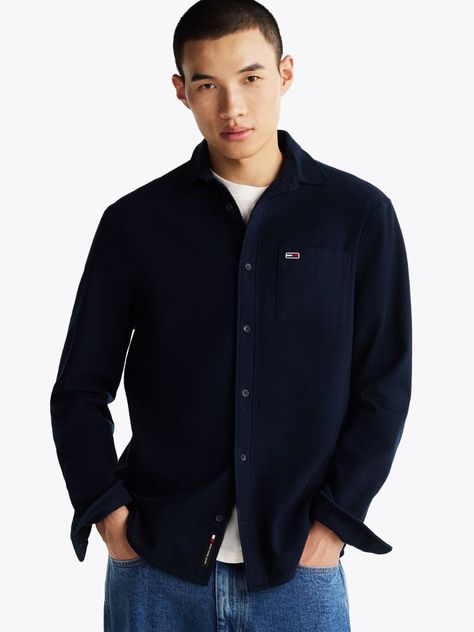 Camisa Flannel Regular Fit Azul Tommy Hilfiger-0