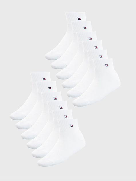 Pack De 6 Pares De Calcetines Athletic Quarter Blanco Tommy Hilfiger-0