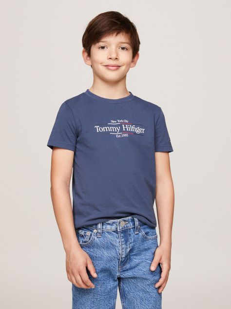 Polera C-Neck Con Logo Icon Azul Tommy Hilfiger-0