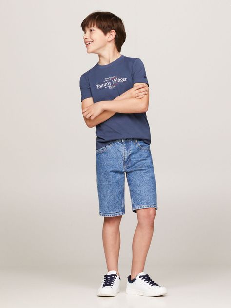 Polera C-Neck Con Logo Icon Azul Tommy Hilfiger-1