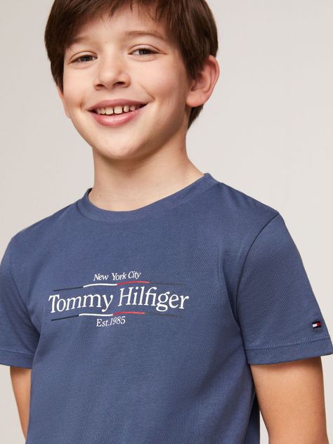 Polera C-Neck Con Logo Icon Azul Tommy Hilfiger-3