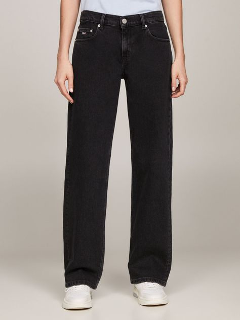 JEANS SOPHIE STRAIGHT DE TALLE BAJO NEGRO TOMMY JEANS-1