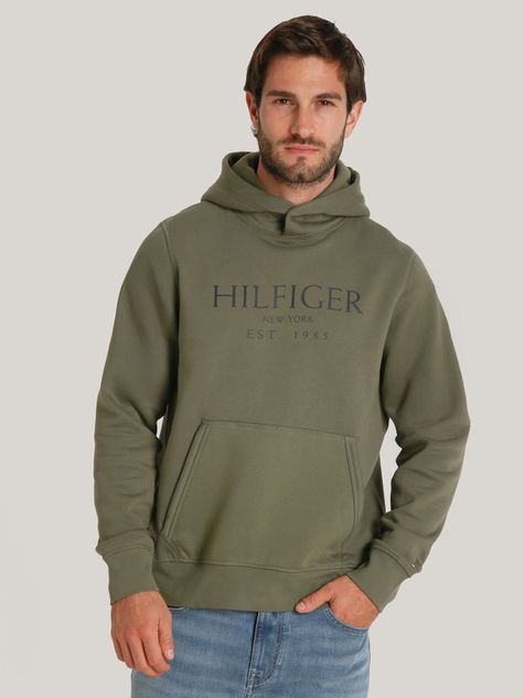 Polerón Hoodie Con Logo Verde Tommy Hilfiger-0