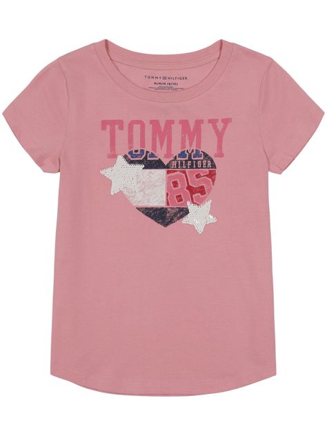 Polera Con Logo De Corazón Rosado Tommy Hilfiger-0