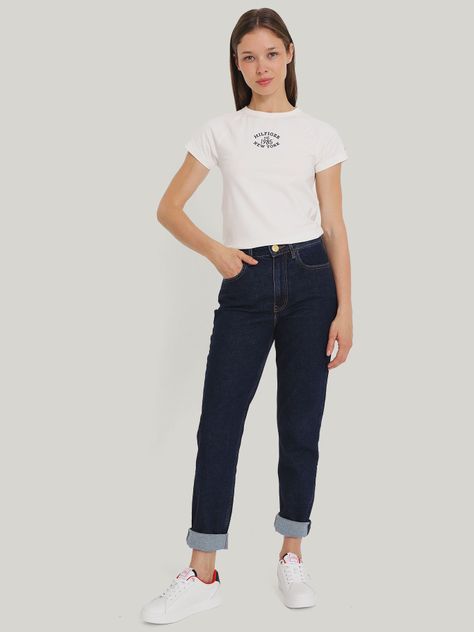 Polera Varsity Slim Fit Blanco Tommy Hilfiger-1