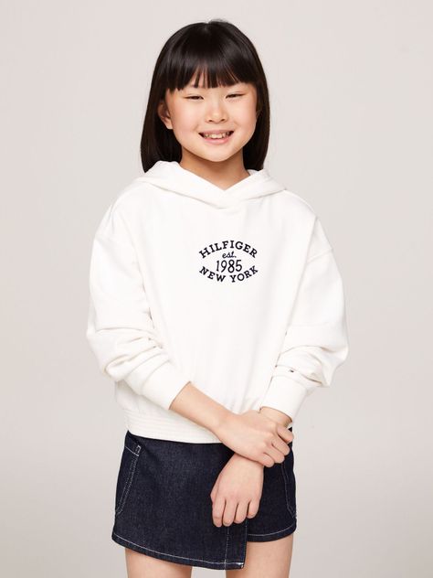 Polerón Hoodie Amplio Con Logo Blanco Tommy Hilfiger-0