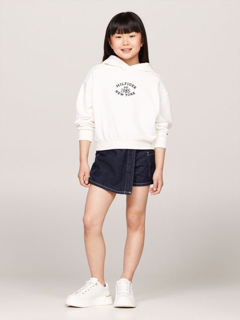 Polerón Hoodie Amplio Con Logo Blanco Tommy Hilfiger-1