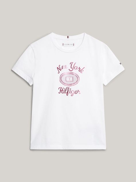 Polera Con Logo Metalizado Blanco Tommy Hilfiger-4