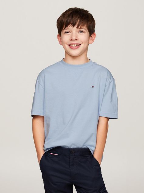 Polera Essential Con Logo Celeste Tommy Hilfiger-0