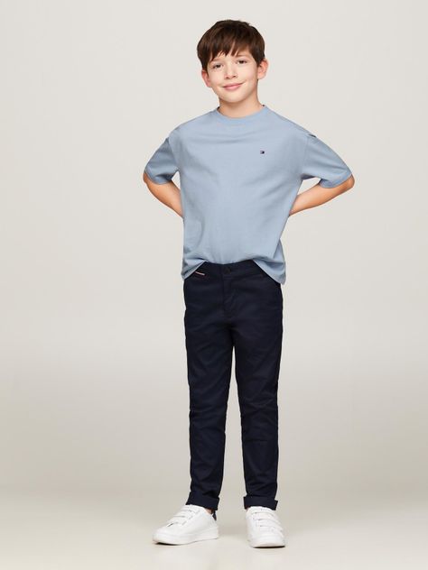 Polera Essential Con Logo Celeste Tommy Hilfiger-1