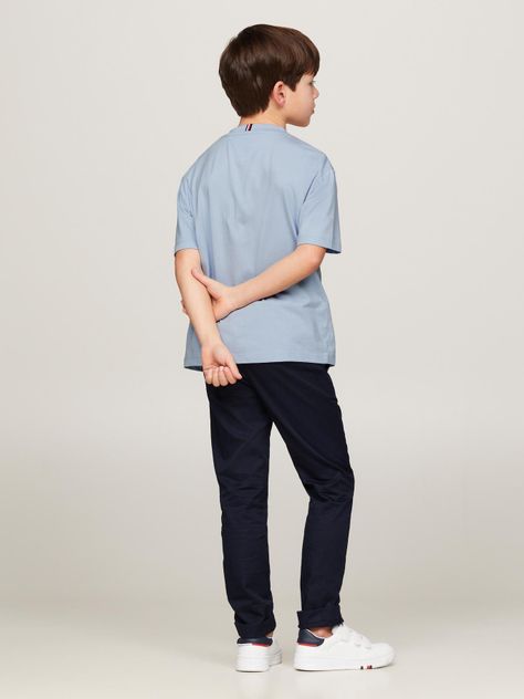Polera Essential Con Logo Celeste Tommy Hilfiger-2