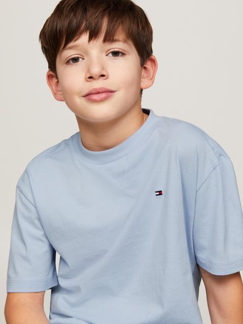 Polera Essential Con Logo Celeste Tommy Hilfiger-3
