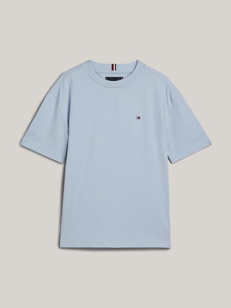 Polera Essential Con Logo Celeste Tommy Hilfiger-4
