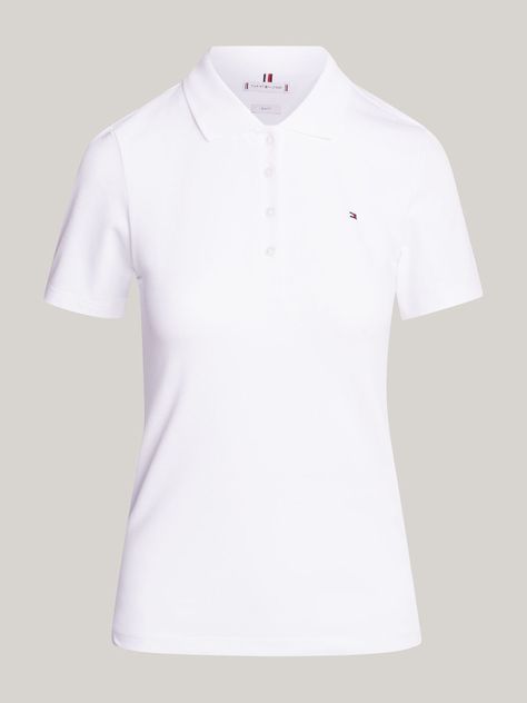 Polo Slim Fit Con Tejido Pique Blanco Tommy Hilfiger-4