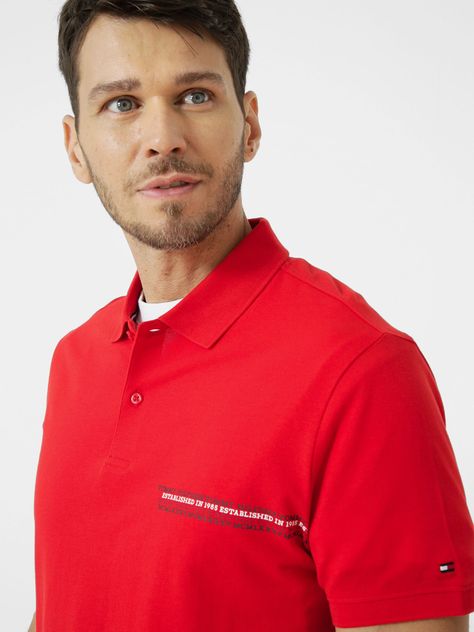 Polo Con Logo Monotipo Rojo Tommy Hilfiger-3