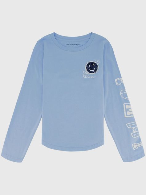 Polera Logo Smiley Celeste Tommy Hilfiger-2