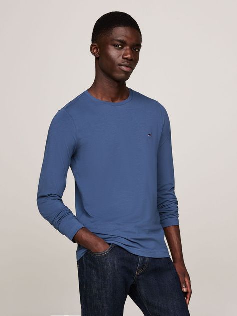Polera Slim Fit Organic Cotton Azul Tommy Hilfiger-0