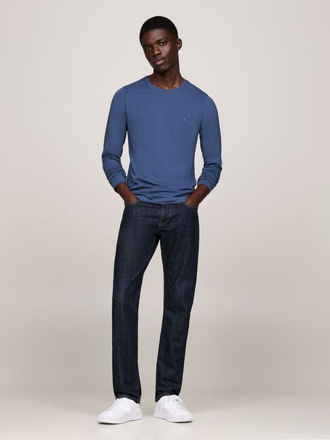 Polera Slim Fit Organic Cotton Azul Tommy Hilfiger-1