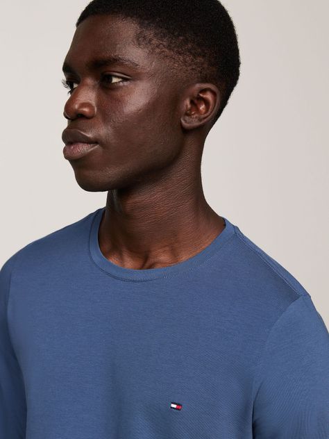 Polera Slim Fit Organic Cotton Azul Tommy Hilfiger-3