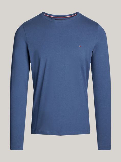 Polera Slim Fit Organic Cotton Azul Tommy Hilfiger-4
